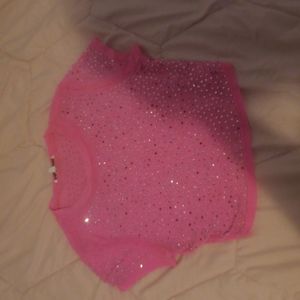 Hot Pink See Thru Diamond Tshirt